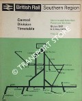 Central Division Timetable - Mainline and Suburban Passenger Services - 10 July 1967 to 5 May 1968 by British Rail Southern Region